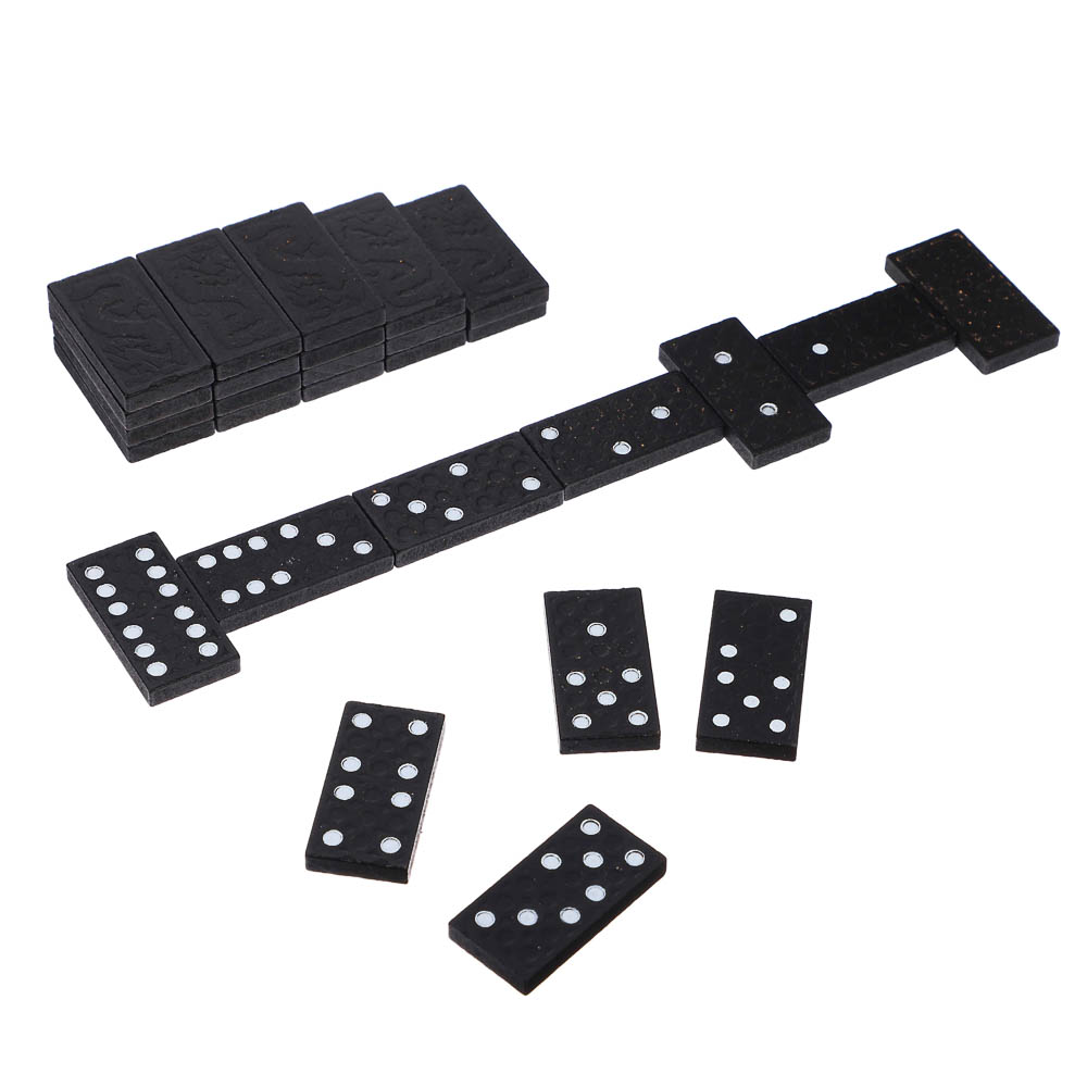 Домино настольная игра "Время игры", костяшка 3,7х1,9 см, 5377406, арт.№ 537-025