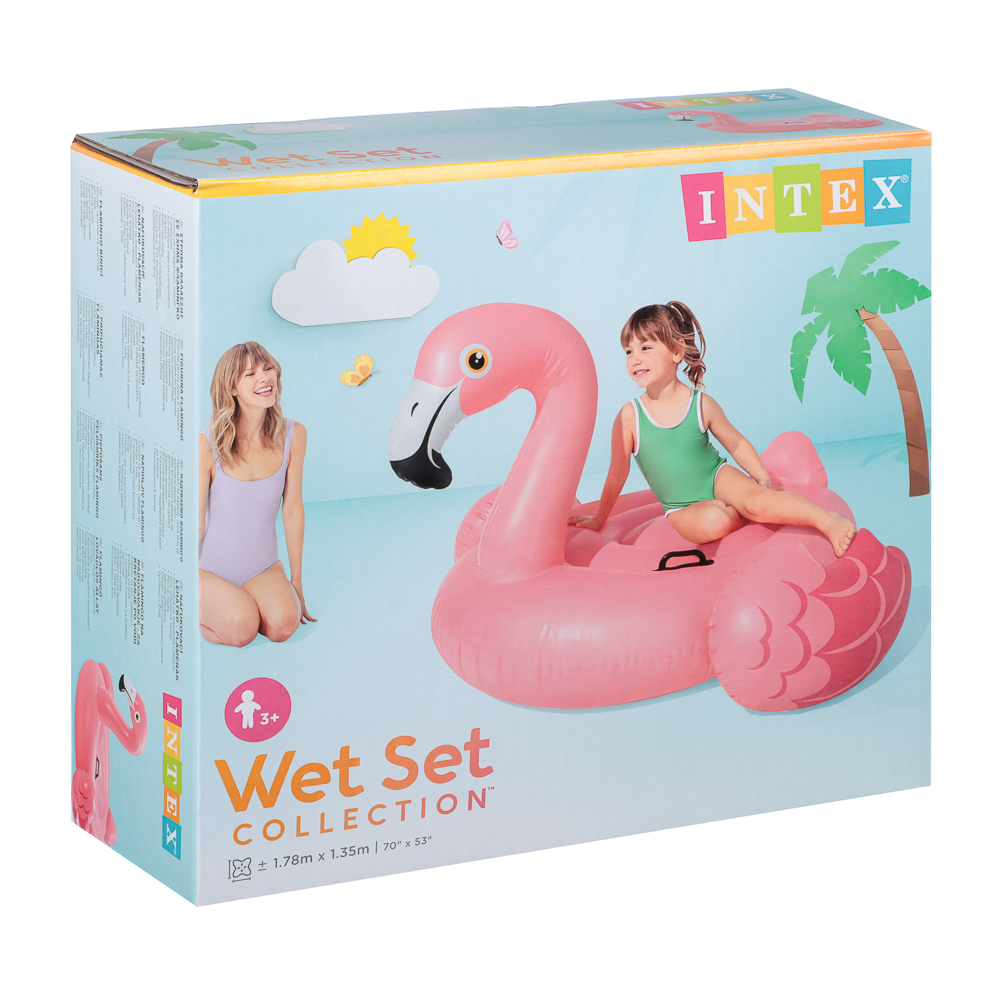 INTEX Круг надувной с ручками Фламинго, 178х135х97см, 57558N, арт.№ 055-011