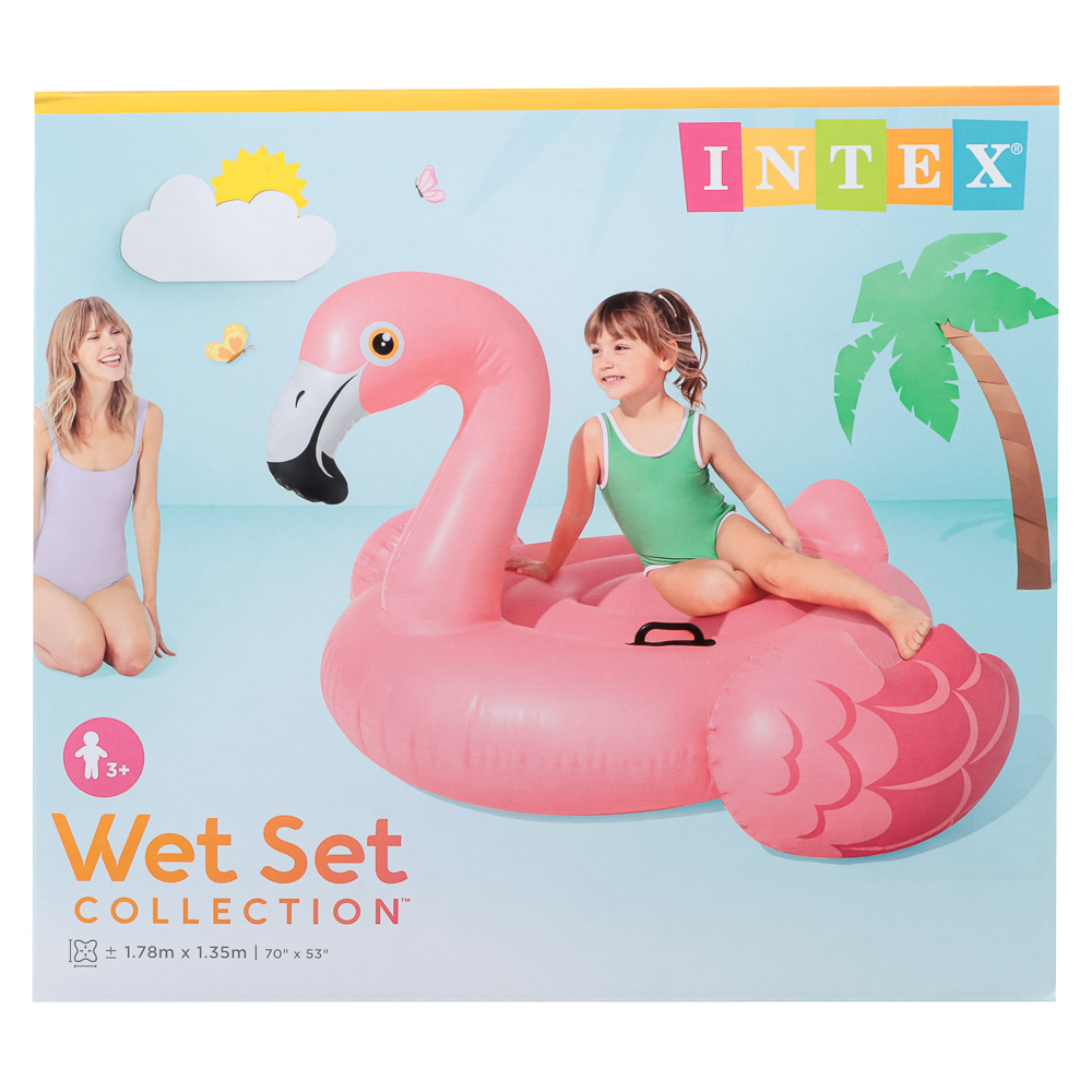 INTEX Круг надувной с ручками Фламинго, 178х135х97см, 57558N, арт.№ 055-011
