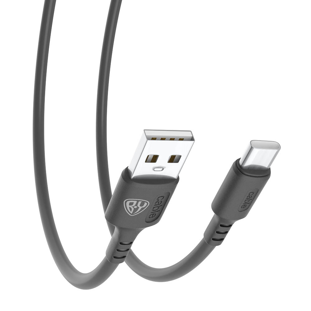 Кабель для зарядки USB(A)-Type C BY Fusion, 18Вт, 1 м, 3A, TPE, чёрный, арт.№ 931-605