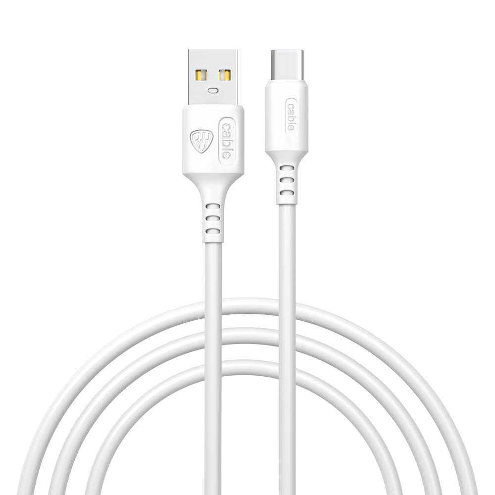 Кабель для зарядки USB(A)-Type C BY Fusion, 18Вт, 1 м, 3A, TPE, белый, арт.№ 931-606