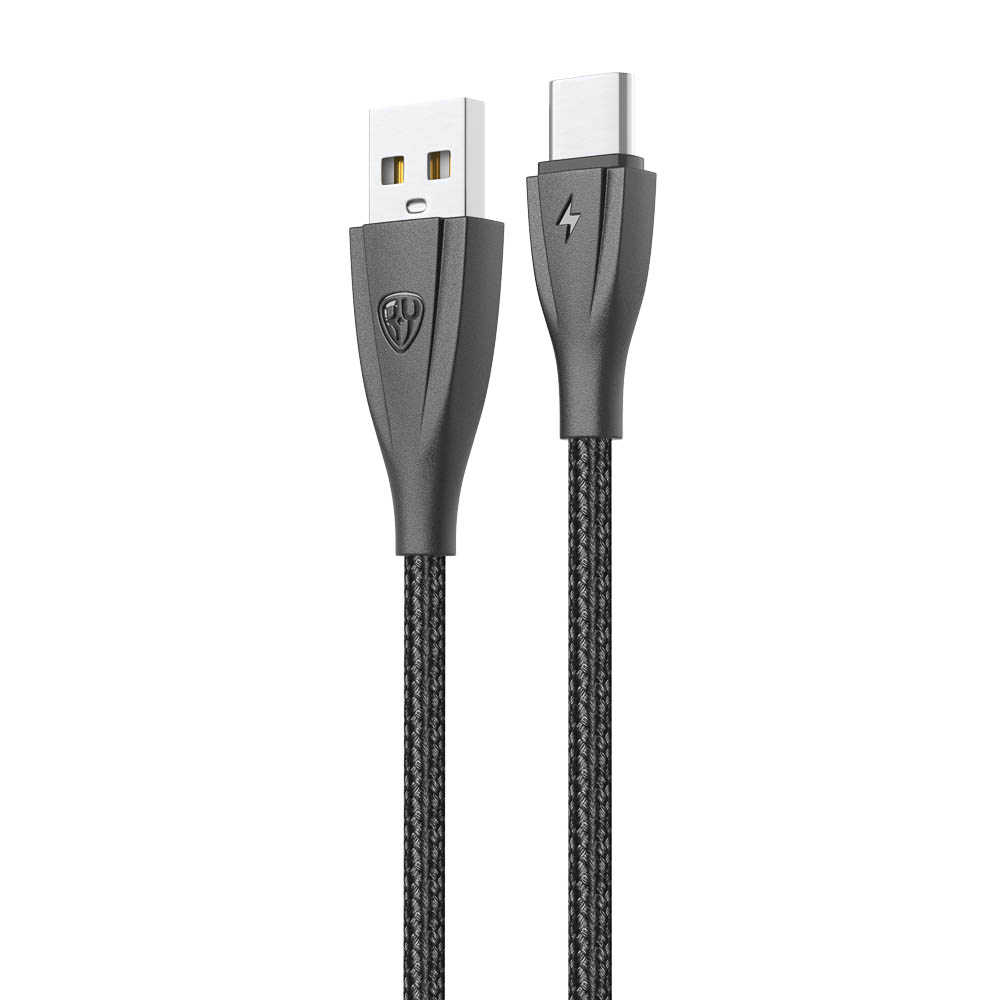 Кабель для зарядки USB(A)-Type C BY Nylon Pro, 18Вт, 1 м, 3A, нейлон, черный, арт.№ 931-607