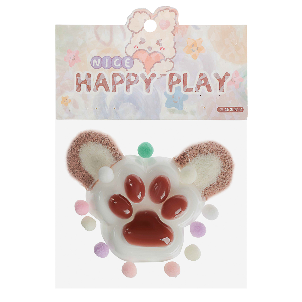 Антистресс сквиш-мялка "Лапки с ушками", TPR, 14,7х11,9х4,4см 4 дизайна, арт.№ 297-153