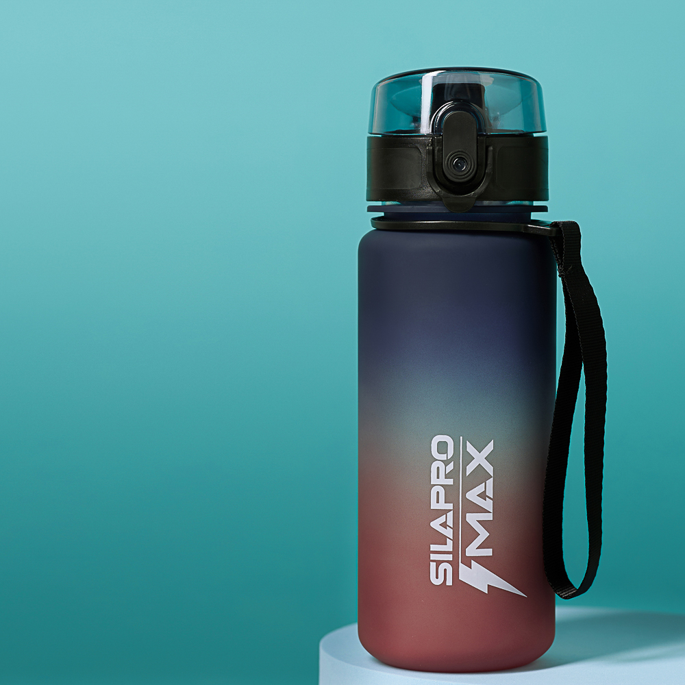 SILAPRO MAX Бутылка спортивная с замком, бордовая, 500мл, РС, РР, арт.№ 088-053