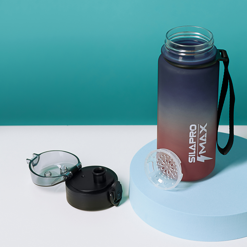 SILAPRO MAX Бутылка спортивная с замком, бордовая, 500мл, РС, РР, арт.№ 088-053