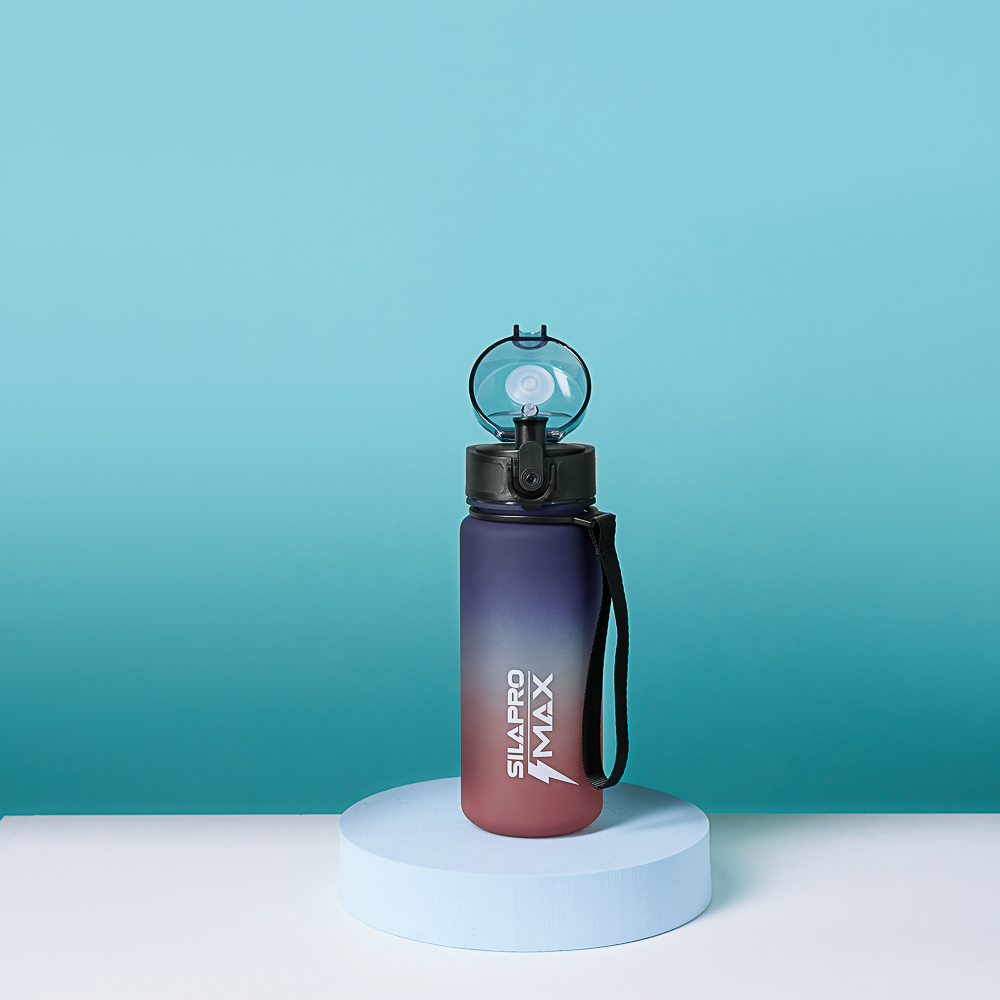 SILAPRO MAX Бутылка спортивная с замком, бордовая, 500мл, РС, РР, арт.№ 088-053