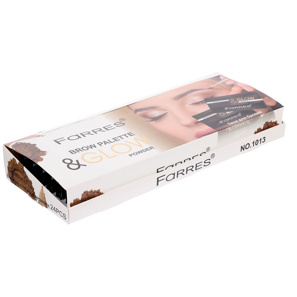Тени для бровей "Brow&Glow", тм Farres, 3 цвета, арт.№ 330-663