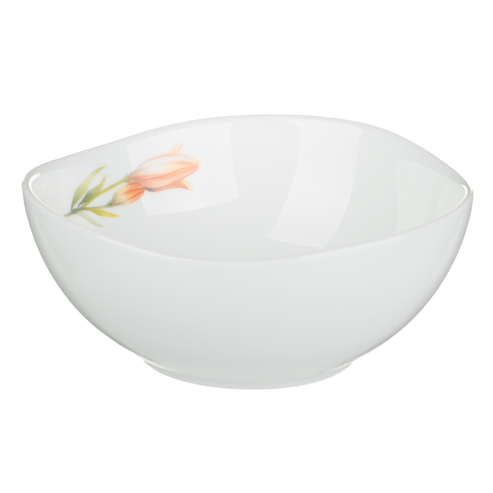 MILLIMI Лилия Салатник, опаловое стекло, 250мл, 11.4х4.8см, треугольная форма, арт.№ 818-331