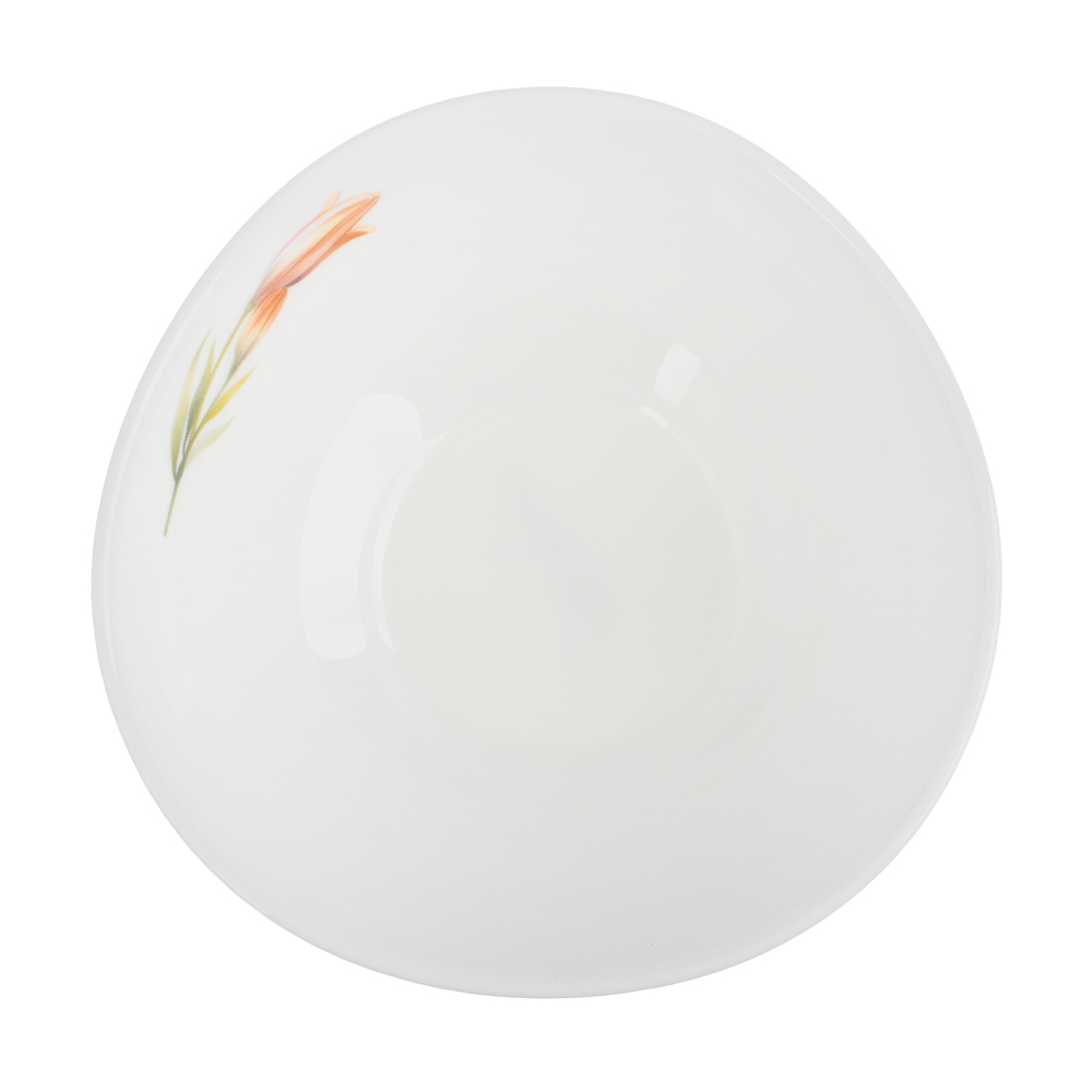 MILLIMI Лилия Салатник, опаловое стекло, 250мл, 11.4х4.8см, треугольная форма, арт.№ 818-331