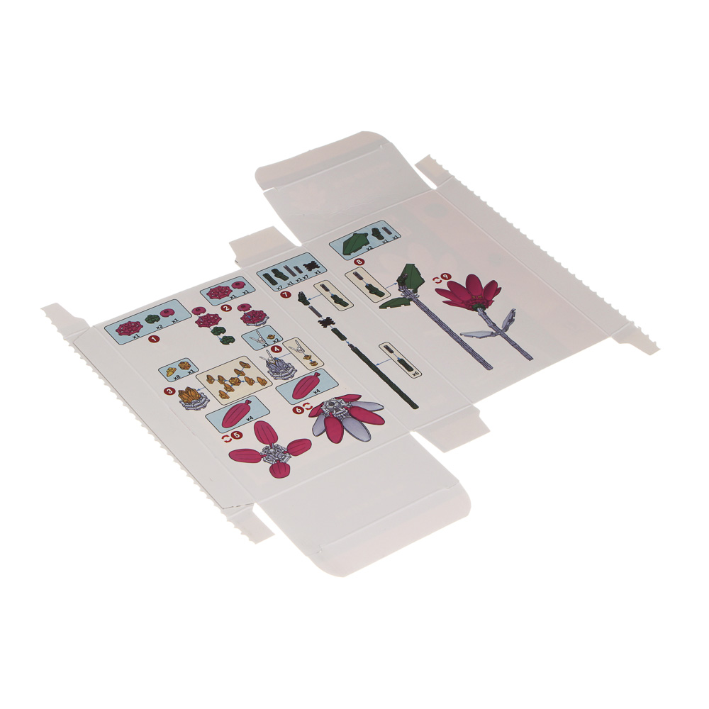 Конструктор в виде цветка, 38-68 дет., ABS, 8х3,5х13см, 4 вида, арт.№ 858-078