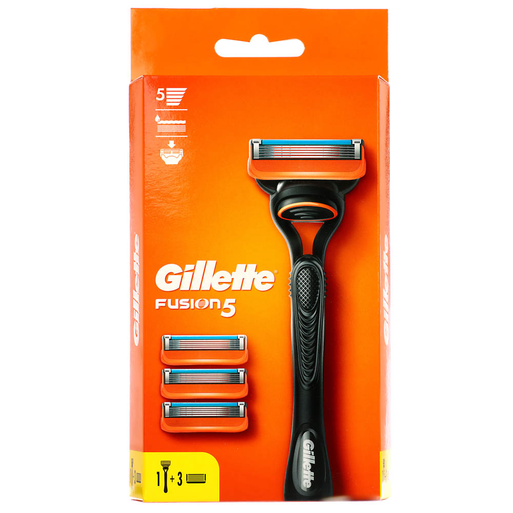 Станок для бритья GILLETTE FUSION + Сменные кассеты для бритья FUSION 3шт, арт.№ 948-011