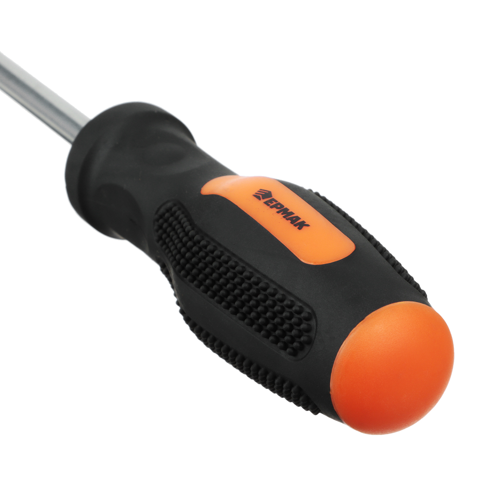 ЕРМАК Отвертка с противоскользящей ручкой SL8х150мм (-), CrV, арт.№ 651-243