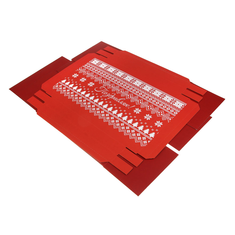 Коробка подарочная складная тм СНОУ БУМ Новый год, 31.2x25.6x16.1см, 4диз, картон, арт.№ 780-023