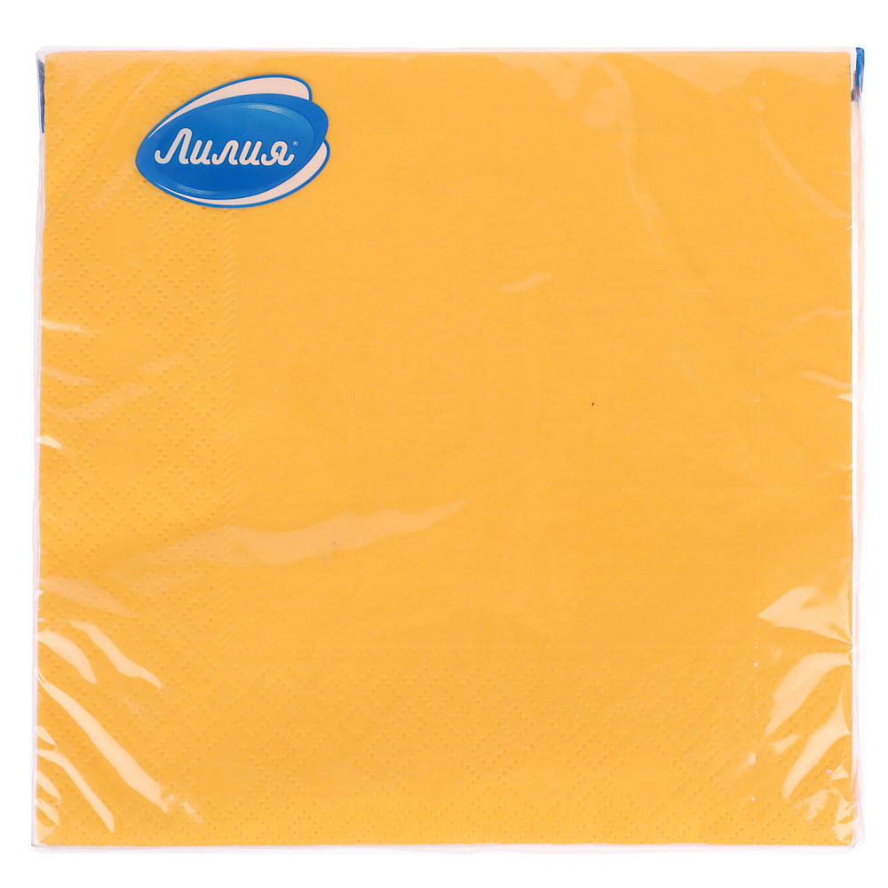 Салфетки бумажные Лилия Желтый/Розовый, 33х33см, 2 слоя, 20л, арт.№ 912-035