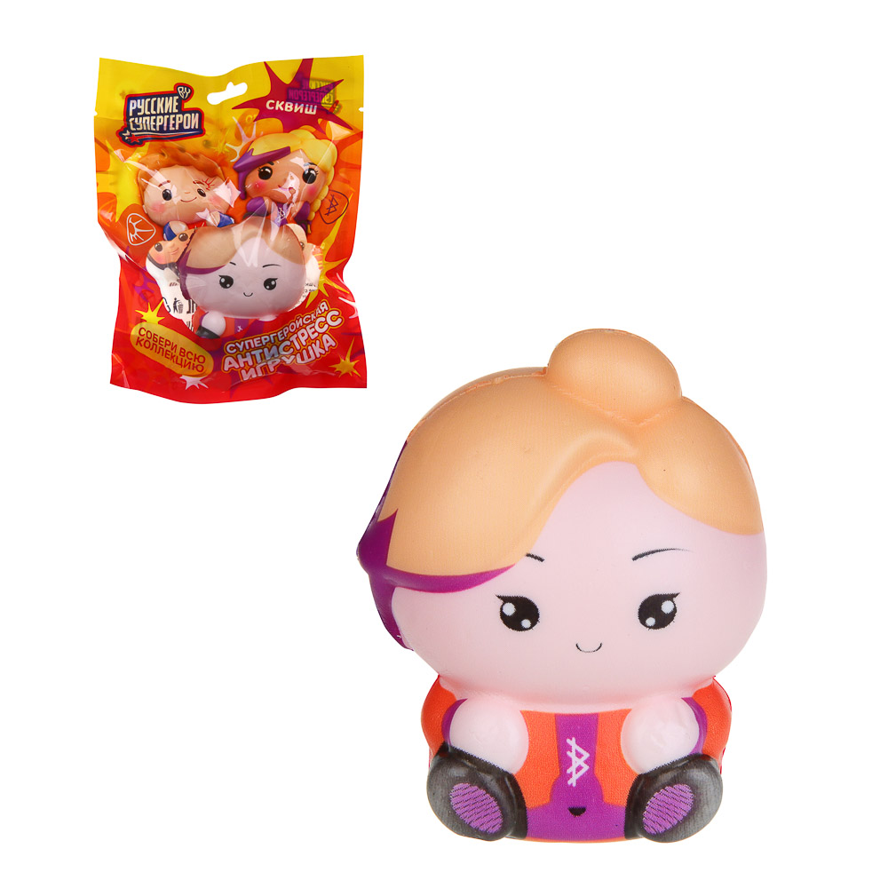 BY Игрушка - антистресс, мялка "Русские супергерои", PU, 13,5х17см, 6 дизайнов, арт.№ 297-129
