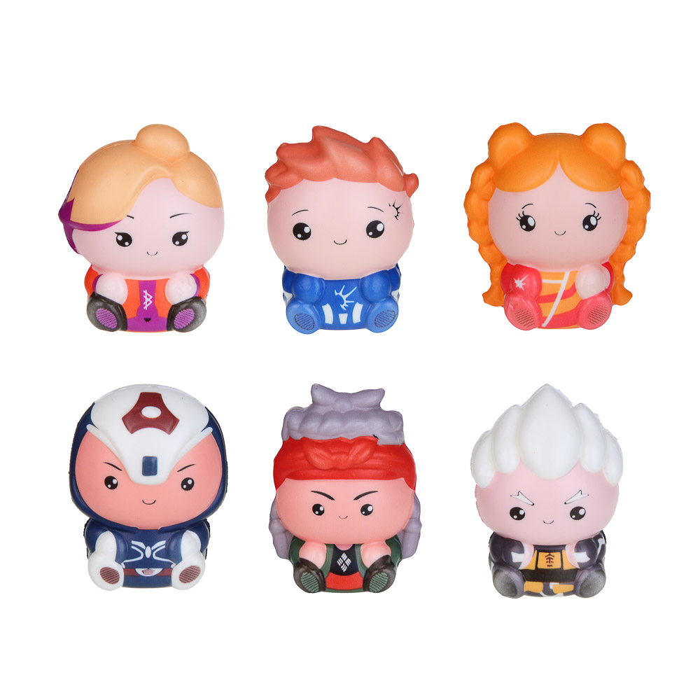 BY Игрушка - антистресс, мялка "Русские супергерои", PU, 13,5х17см, 6 дизайнов, арт.№ 297-129