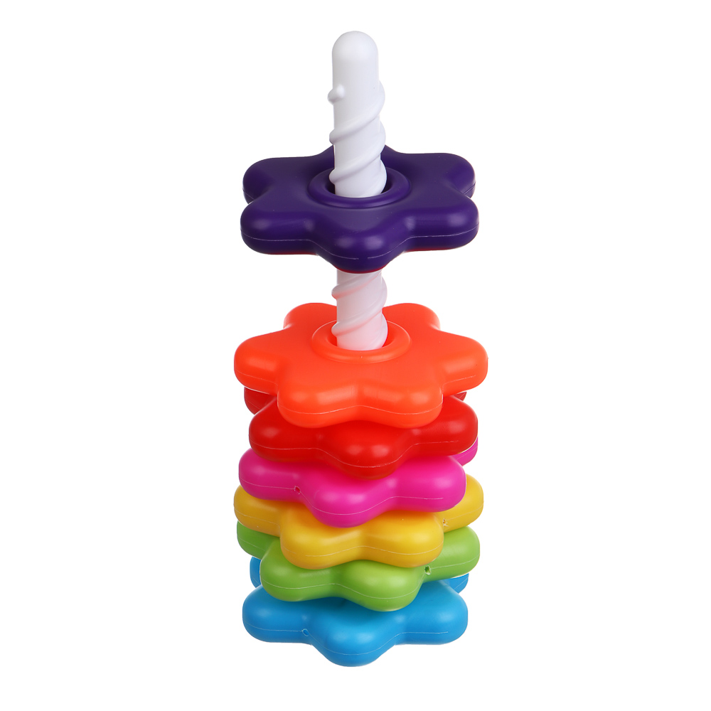 Развивающая игрушка пирамидка "Шестерёнки" 8 деталей, PE, арт.№ 270-061