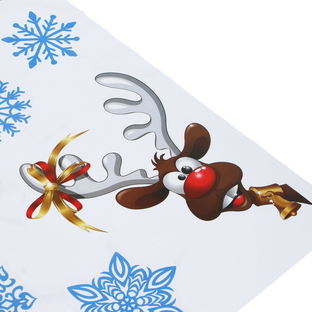 СНОУ БУМ Наклейка декоративная, 47x33 см, ПВХ, 3 дизайна, арт.№ 336-516