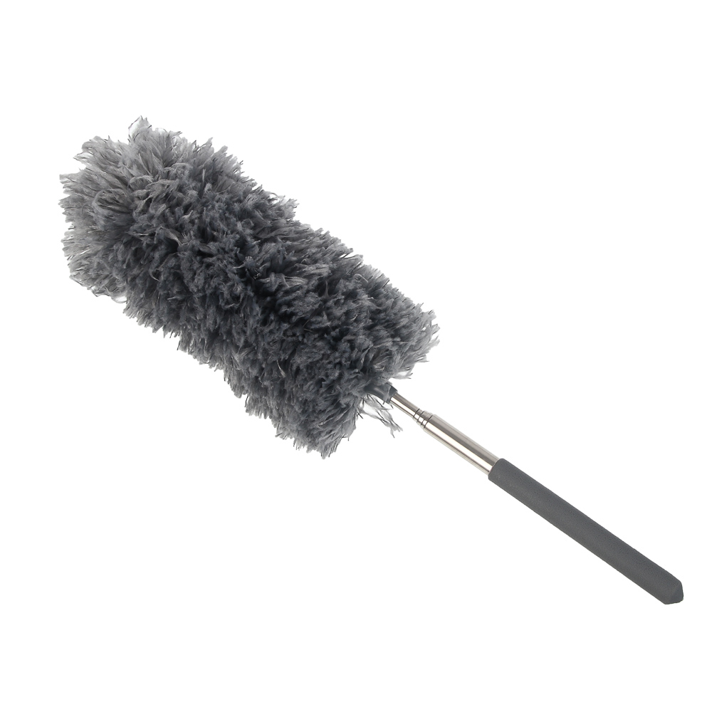 Сметка для удаления пыли телескопическая тм VETTA, 35-80 см, пластик, микрофибра 17 см, цвет серый, арт.№ 445-431