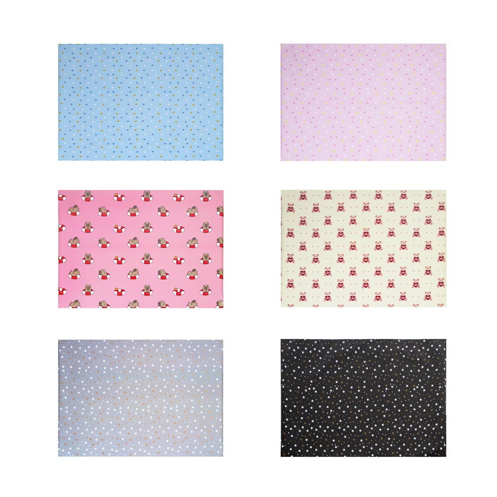 Бумага тм Fntastic подарочная, 70x100 см, 70 г односторонняя, 6 диз., арт.№ 570-069