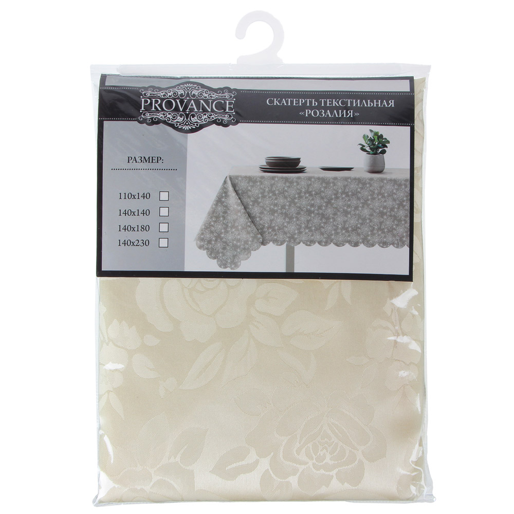 PROVANCE Скатерть текстильная "Розалия", 140x180см, 100% ПЭ, 2 цвета, арт.№ 435-076
