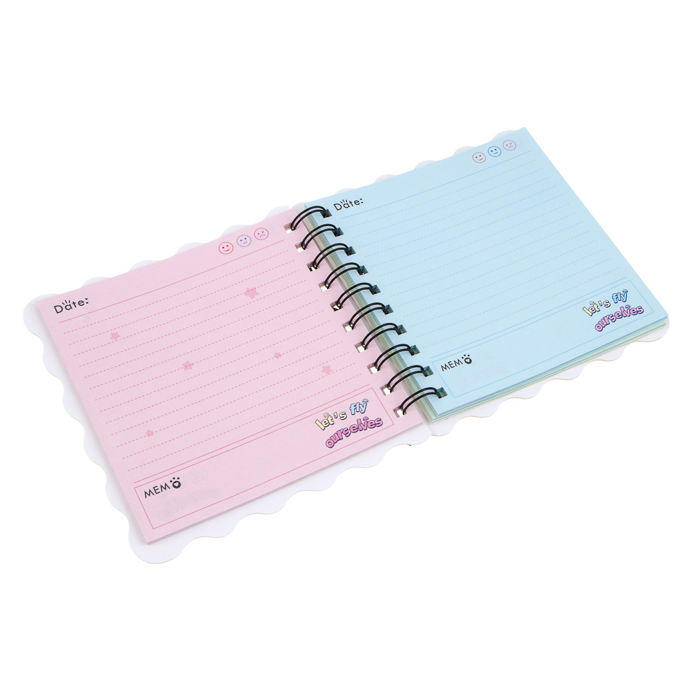 Записная книжка фигурная, 15x15см, 96 л., спираль, обл. картон, декор бантики, 4 дизайна, Котики, арт.№ 574-086