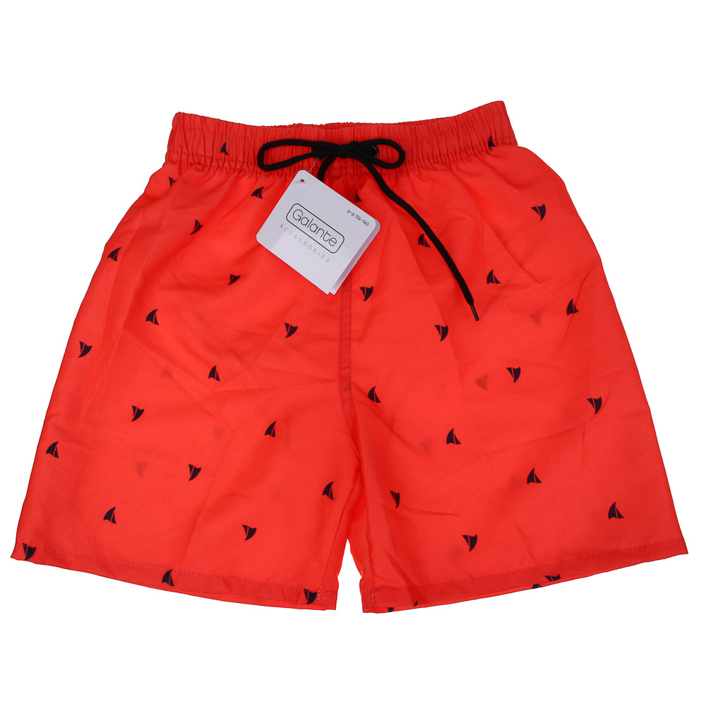 GALANTE Шорты купальные для мальчиков, 100% полиэстер, р. 134-140, цвет красный, арт.№ 331-295
