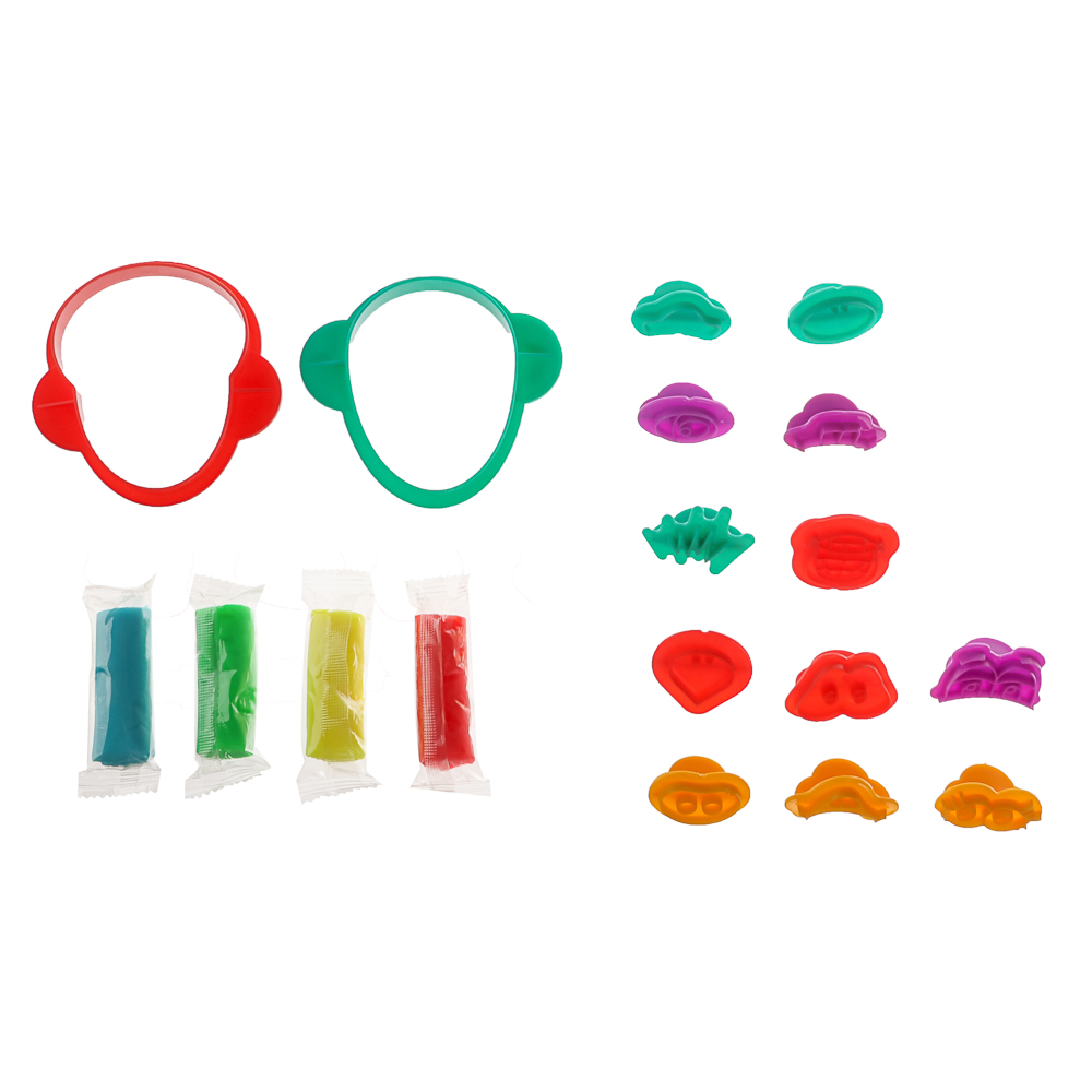 ХОББИХИТ Набор для лепки с формочками, полимер, ABS, 17х21х4см, 4 дизайна, арт.№ 289-001