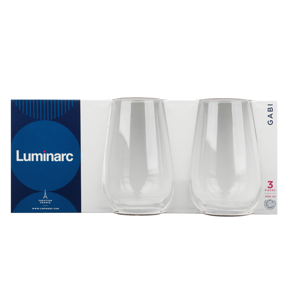 LUMINARC Габи Набор стаканов высоких 3шт 400мл, стекло, арт.№ 878-670