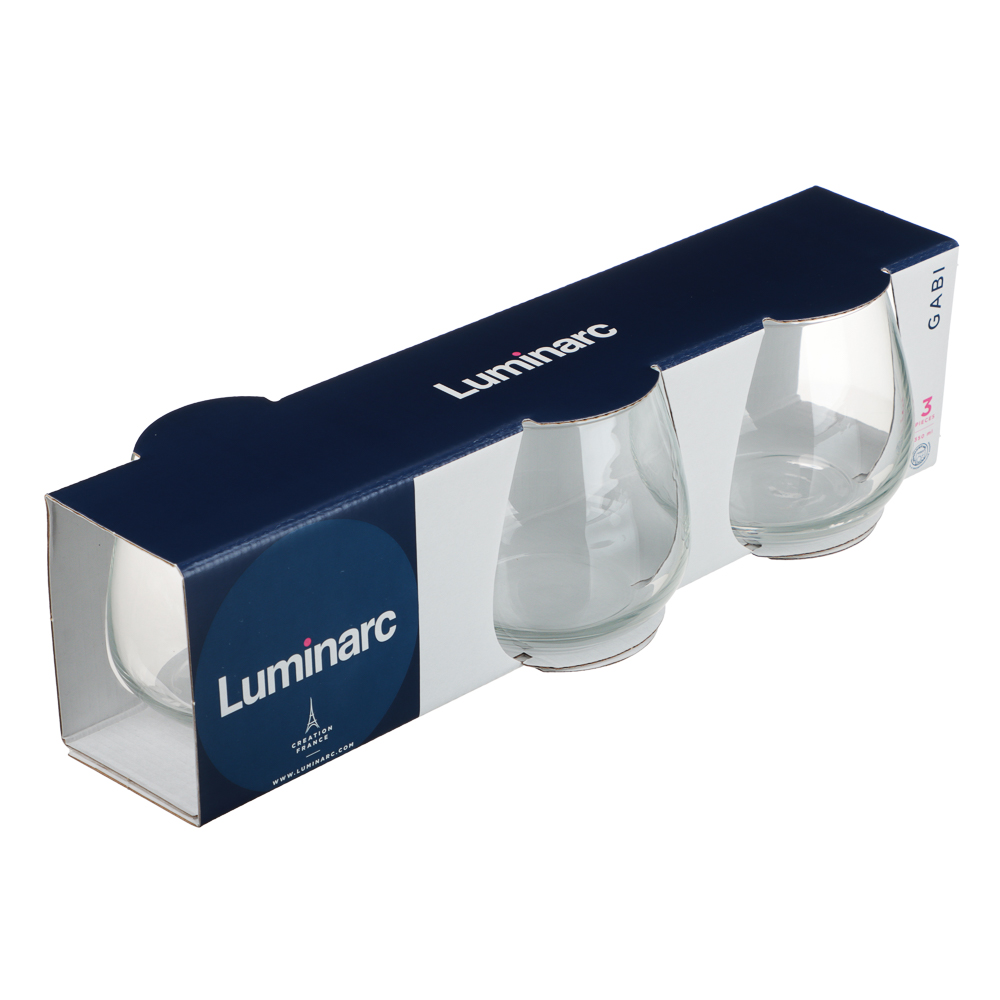 LUMINARC Габи Набор стаканов низких 3шт 350мл, стекло, арт.№ 878-671