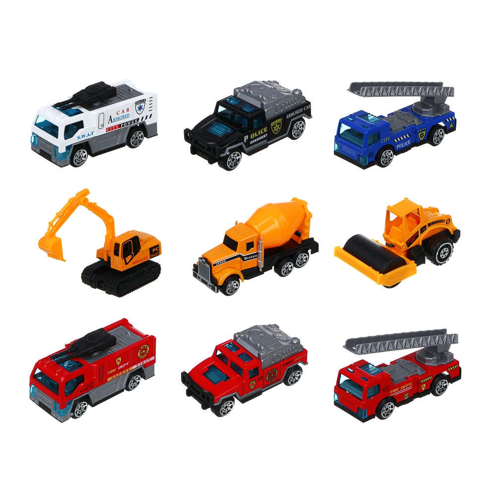 ИГРОЛЕНД Автовоз с треком, 3 машинки, металл, PP, 33,5х13х8,5 см, 3 дизайна, арт.№ 276-175