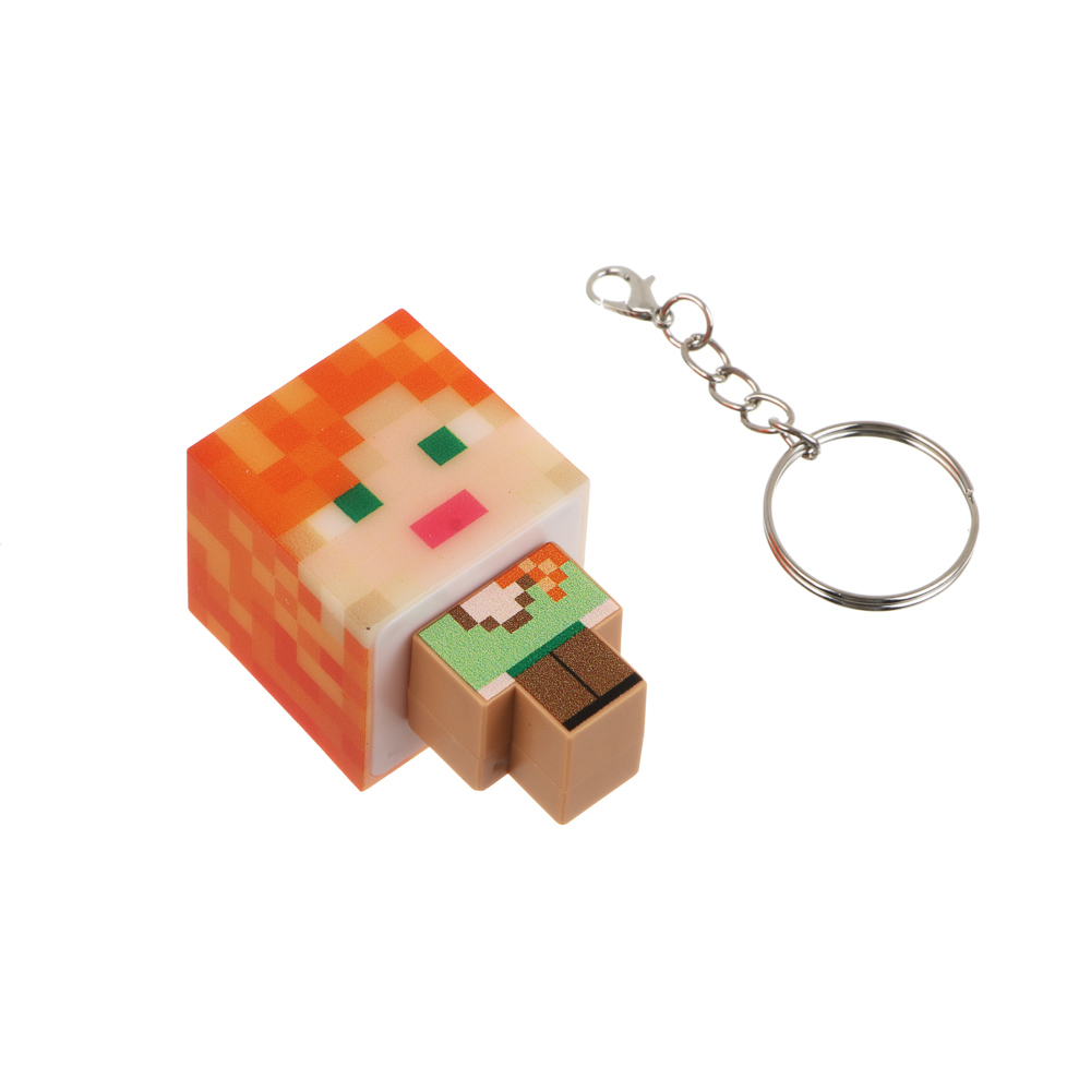 Игрушка брелок "Мультяшки", ИГРОЛЕНД, ABS, металл, LR41х3шт, 5см, арт.№ 295-308