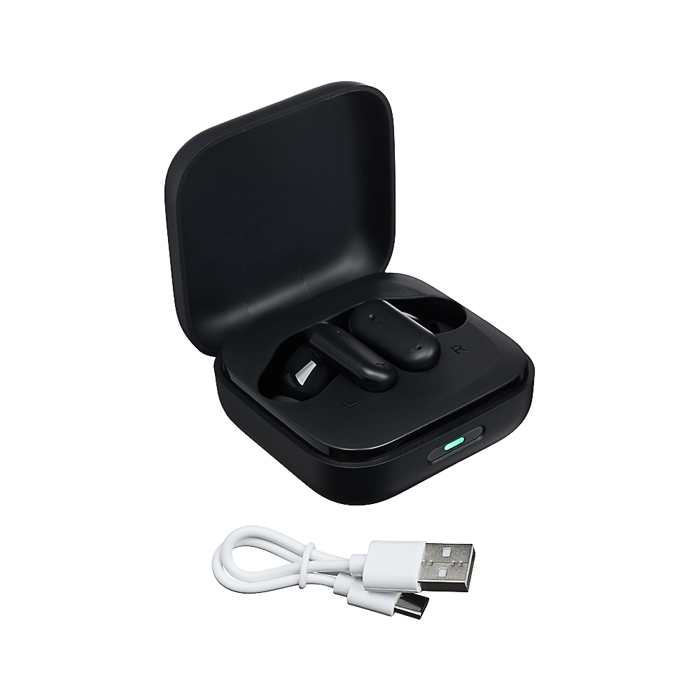 Наушники беспроводные TWS BY SilentPods, внутриканальные, ANC, 30/300 мАч, BT5.3, черные, арт.№ 410-274