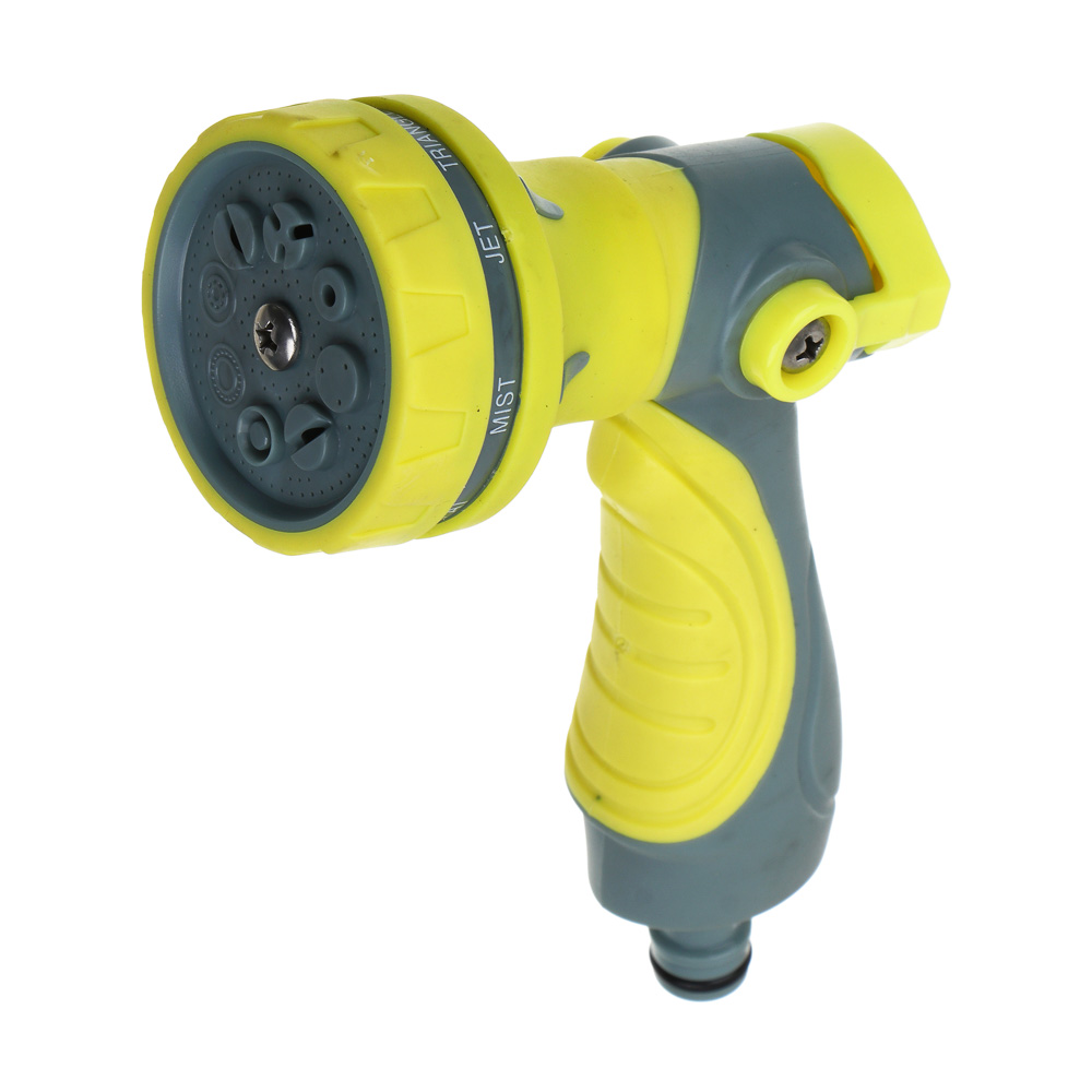 INBLOOM Пистолет садовый для полива 8 реж, ВКЛ/ВЫКЛ распылительной форсунки, сплав цинка, пластик, арт.№ 161-025