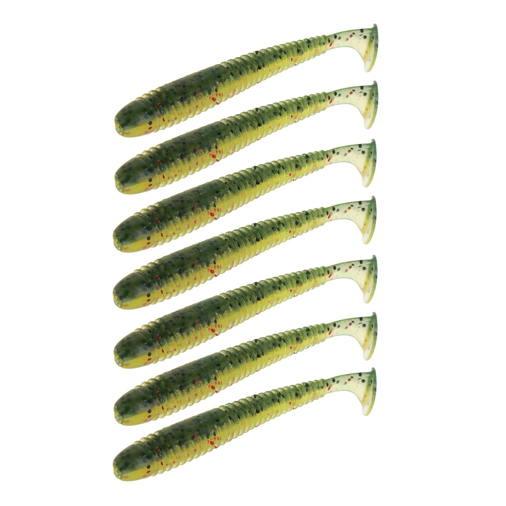 KAIDA Приманка силиконовая ТВИСТЕР 3,5", 9см, 4гр, HT007, 7шт, арт.№ 145-290