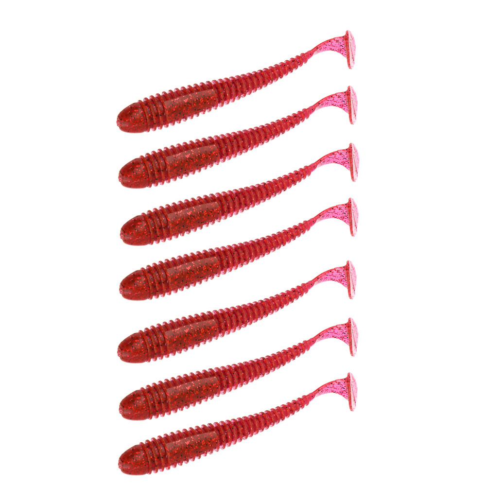 KAIDA Приманка силиконовая ТВИСТЕР 3,5", 9см, 4гр, HT009, 7шт, арт.№ 145-292