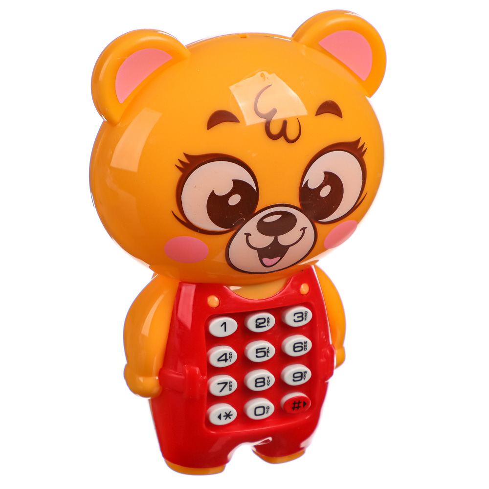 ZABIAKA Игрушка музыкальная "Забавный мишутка", звук, пластик, 7,5х3,5х10,5 см, арт.№ 272-853