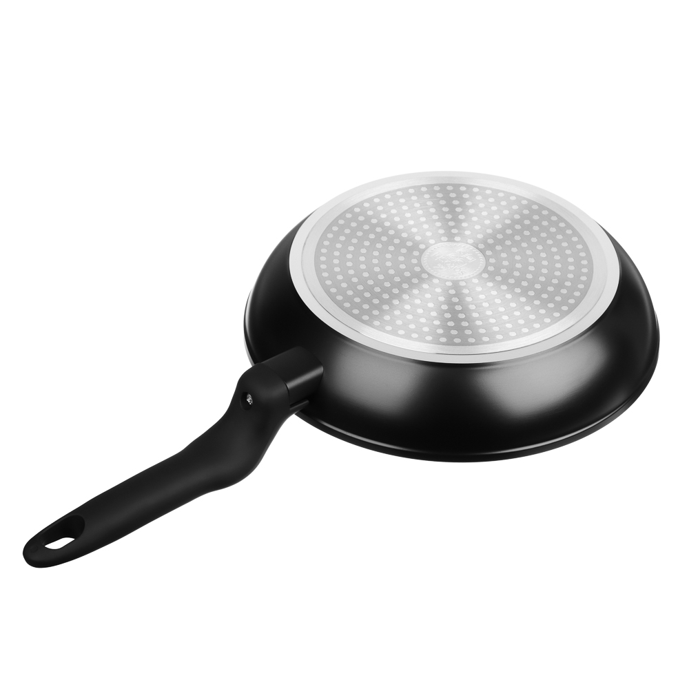 SATOSHI Стоун Сковорода литая с крышкой d24см, антипригарное покрытие мрамор, индукция, арт.№ 846-675