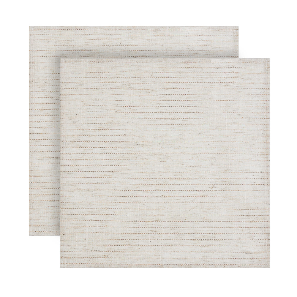 BY COLLECTION White Line Салфетка сервировочная, 2шт в комплекте, 40х40см, 85% полиэстер, 15% лен, арт.№ 488-109