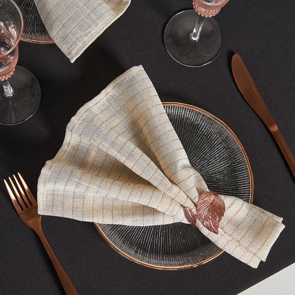 BY COLLECTION White Line Салфетка сервировочная, 2шт в комплекте, 40х40см, 85% полиэстер, 15% лен, арт.№ 488-109