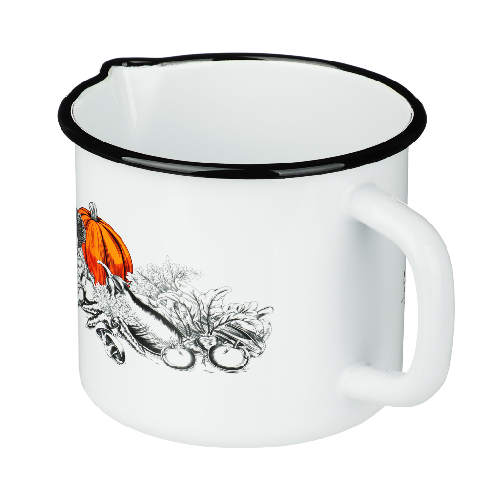 Овощи Кружка со сливом эмалированная 1,4л, арт.№ 894-537