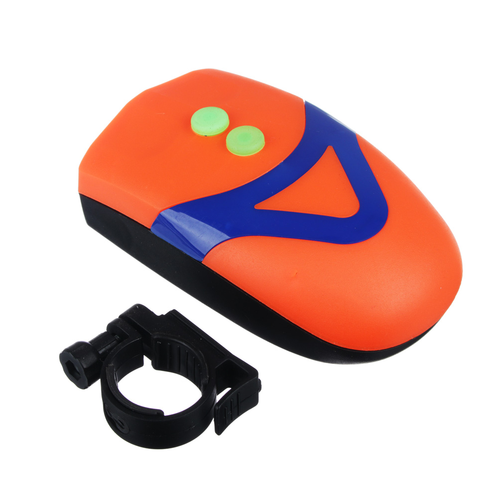 SILAPRO Фара-гудок велосипедная 3 режима, 3LED, 3xААА, пластик, арт.№ 195-019