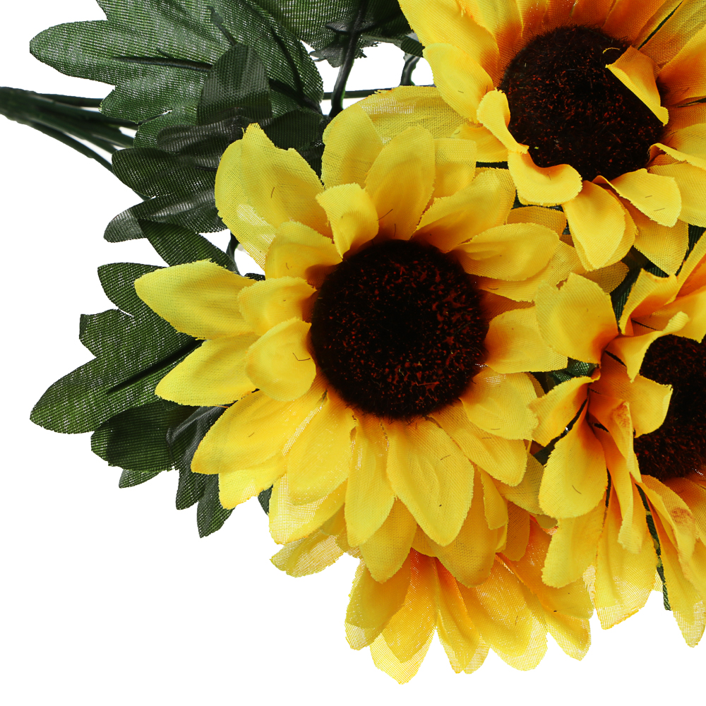 Букет искусственных цветов тм LADECOR подсолнухи, длина 40 см, арт.№ 426-016