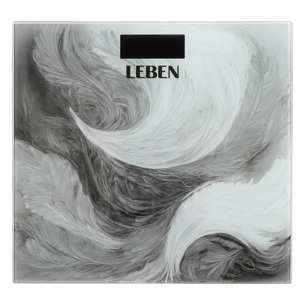 LEBEN Весы напольные электронные "Grey", ЖК-дисплей, макс. нагр.до 180кг, арт.№ 252-101