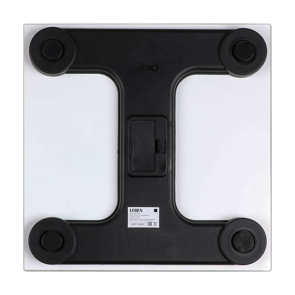 LEBEN Весы напольные электронные "Grey", ЖК-дисплей, макс. нагр.до 180кг, арт.№ 252-101