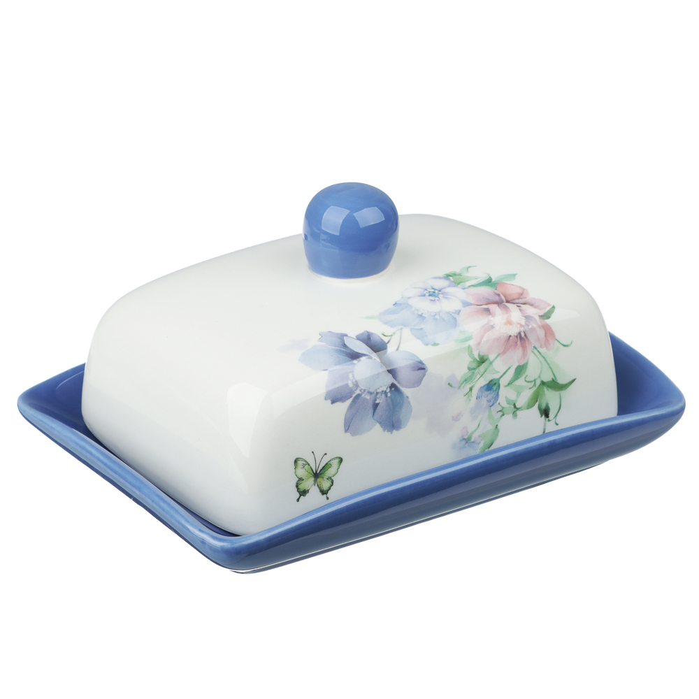 Масленка 17х12,5х8,3см, тм MILLIMI Гарден, керамика, арт.№ 824-294