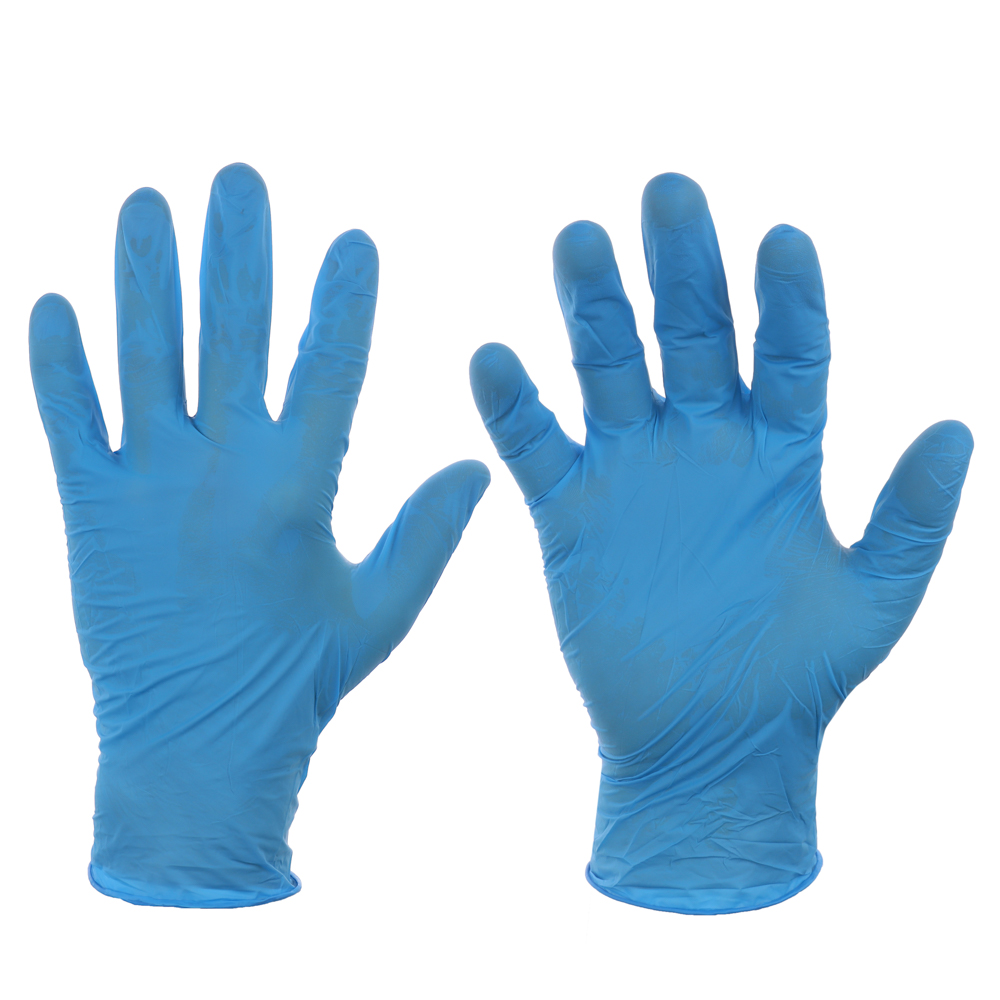 Перчатки тм VETTA, размер S/M/L, нитрил, 10шт, голубой цвет, арт.№ 447-042