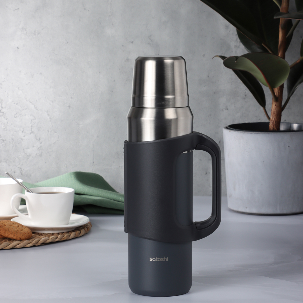 SATOSHI Бейтс Термос 1,20л, для напитков с ручкой, нержавеющая сталь 18/10, арт.№ 841-029