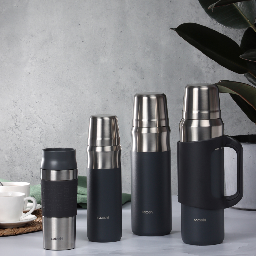 SATOSHI Бейтс Термос 1,20л, для напитков с ручкой, нержавеющая сталь 18/10, арт.№ 841-029