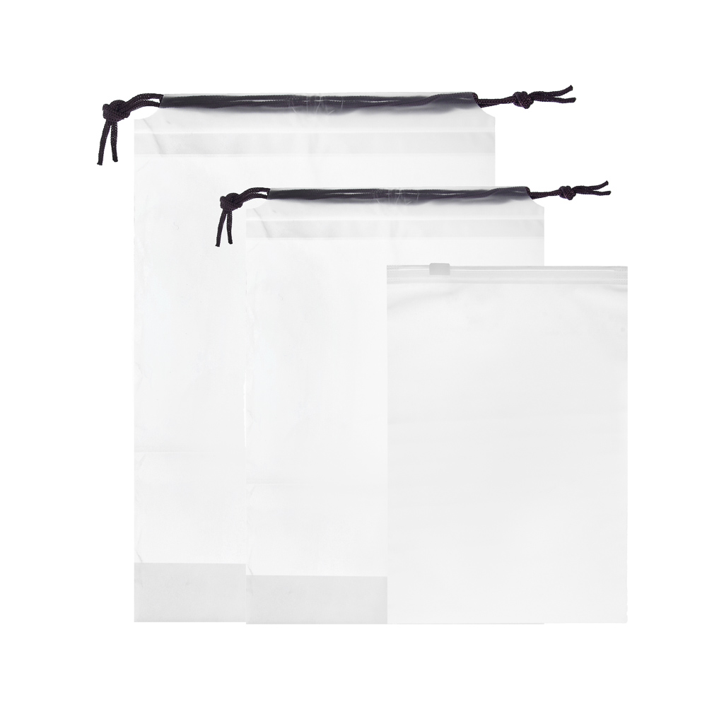 Мешочки для хранения вещей тм VETTA, 3шт, 14x21cм (замок zip lock ),16x20см,18x25см на веревке, ПЕВА, арт.№ 457-923